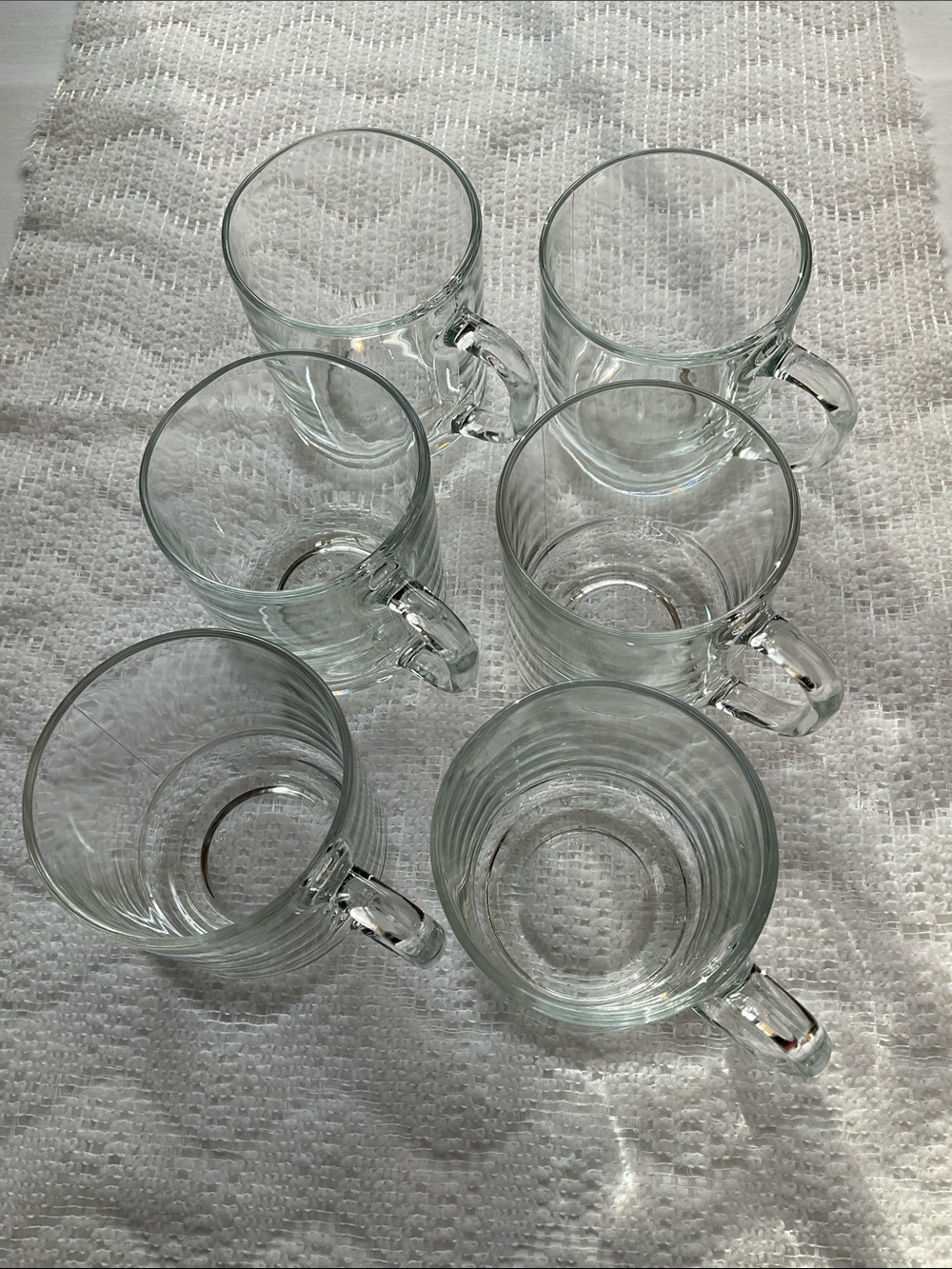 Clear Glass France Cappuccino Coffee Mugs Set of 6 - Picture 6 of 8